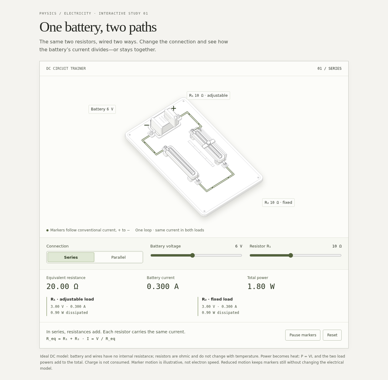 Preview of One battery, two paths